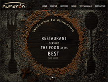 Tablet Screenshot of numeronrestaurant.com